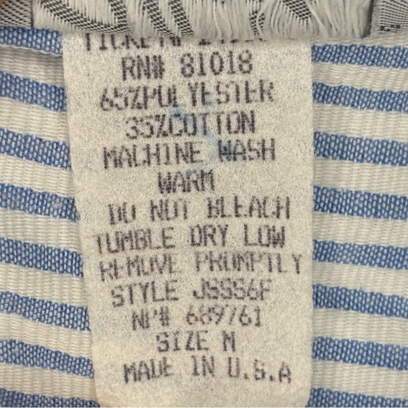 Vintage blair womens walking shorts striped Blue cotton Sz‎ Medium pull on 80s - Picture 6 of 8